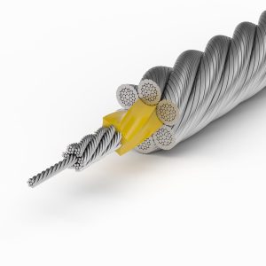 6 Strand wire rope with plastic core